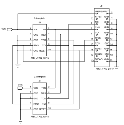 ARM JTAG 20 pin to 10 pin Adapter  